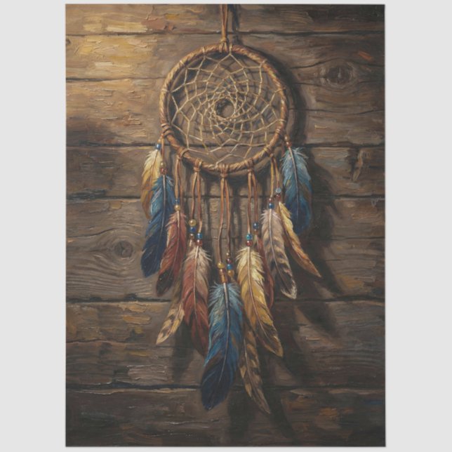 Papel De Seda Native American Dream Catcher Decoupage (Anverso)