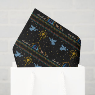 Papel De Seda Natividad de punto Navidades feos suéter Dios
