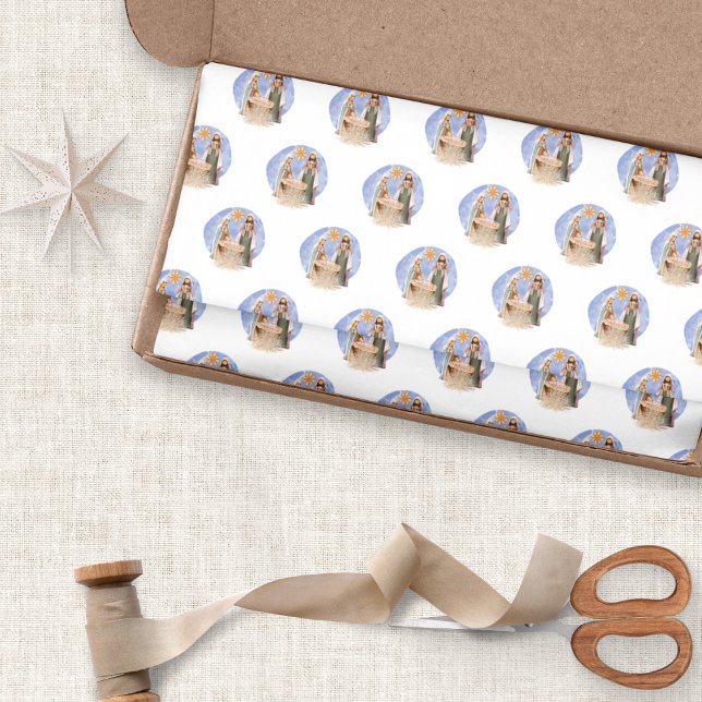 Papel De Seda Natividad Patrón de escenas Nombre Navidades Bendi (Subido por el creador)