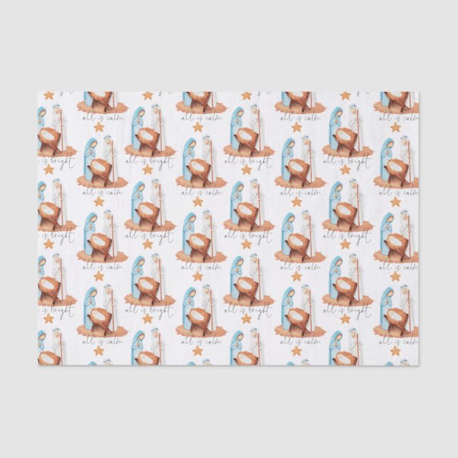 Papel De Seda Natividad Simple Todo Es Navidades De Guión Tranqu (Anverso)