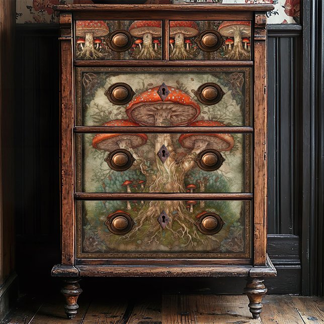 Papel De Seda Naturaleza caprichosa de los hongos rojos y artesa (Subido por el creador)