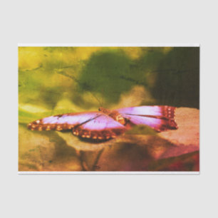 Papel De Seda Naturaleza de la mariposa azul Decoración vintage