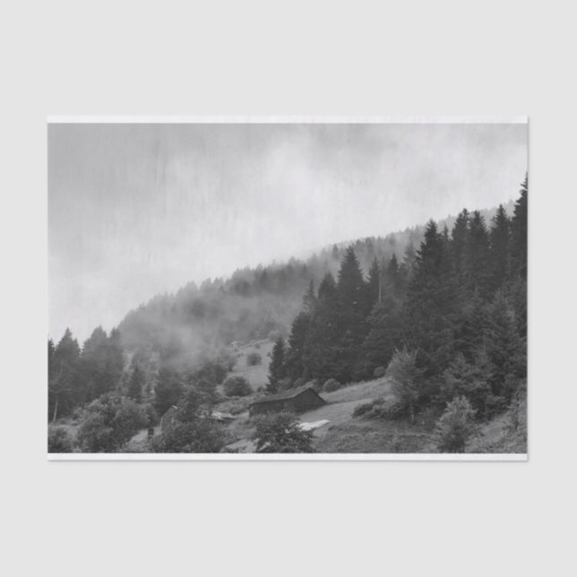Papel De Seda Naturaleza mágica, fresca en niebla (Anverso)