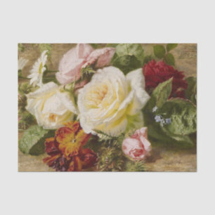 Papel De Seda Naturaleza muerta con flores de Simon Saint Jean