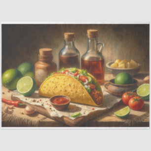 Papel De Seda Naturaleza Muerta de Taco Decoupage Inspirado en V