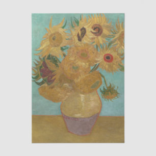 Papel De Seda Naturaleza Muerta: Jarrón con doce girasoles Van G