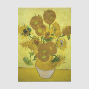 Papel De Seda Naturaleza muerta: Jarrón con quince girasoles, Va