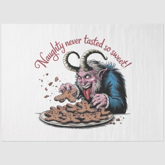 Papel De Seda Naughty Krampus Navidades Design (Anverso)