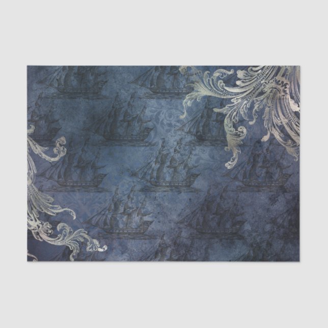 Papel De Seda Náutica vintage (Anverso)