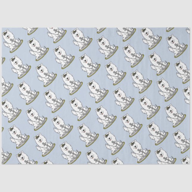 Papel De Seda Nautical American Eskimo Dog Cute (Anverso)