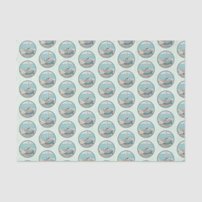 Papel De Seda Nautical Beach Design Series 6 (Anverso)