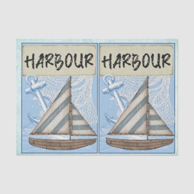Papel De Seda Nautical Harbour Design Series 14 (Anverso)