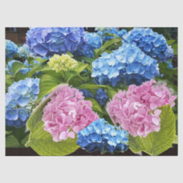 Papel De Seda Nave De Decoración Azul Rosa Floral Hydrangea