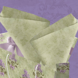 Papel De Seda Nave de diseño de descomposición de Damasco verde