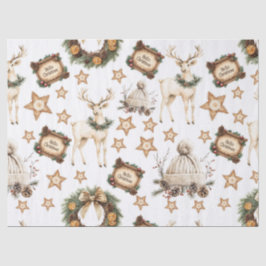 Papel De Seda Navidad Acogedora Vintage