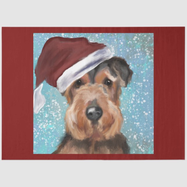 PAPEL DE SEDA NAVIDAD AIREDALE (Anverso)