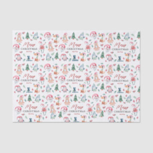 Papel De Seda Navidad Alegre Acuarela de Invierno Adorable