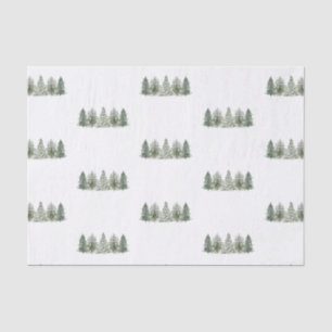 Papel De Seda Navidad Árbol de Navidad de Pino de Invierno Escan