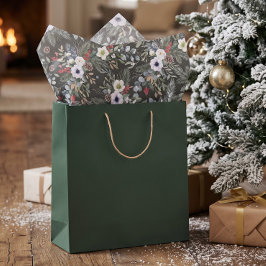 Papel De Seda Navidad Botánica Alegre Personalizada