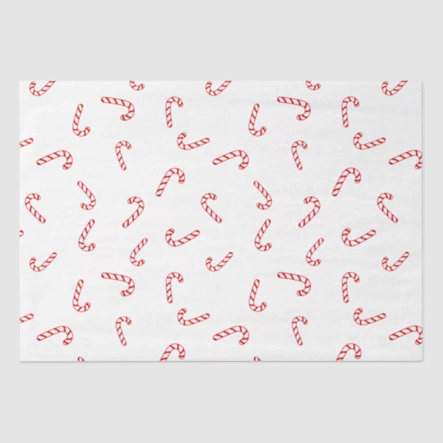 Papel De Seda Navidad Caña de Caramelo (Anverso)