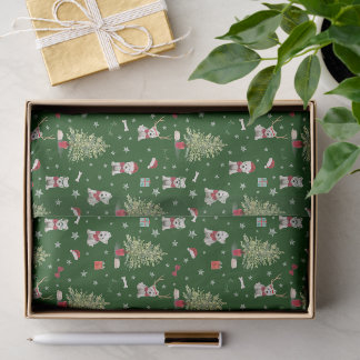 Papel De Seda Navidad caprichosa de Westie blanco
