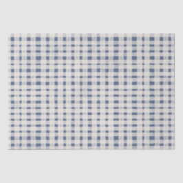 Papel De Seda Navidad Cuadros Rayas Blancas Azules