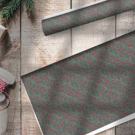 Papel De Seda Navidad de Bayas de Acebo