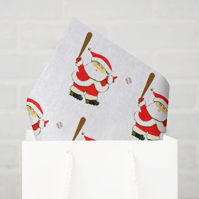 Papel De Seda Navidad de béisbol (Bolsa de regalo)