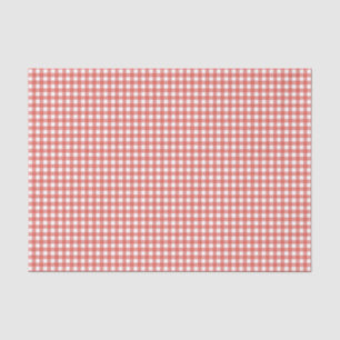 Papel De Seda Navidad de cuadros rojos clásicos
