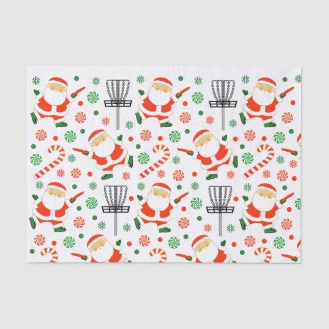 Papel De Seda Navidad de Disc Golf (Anverso)