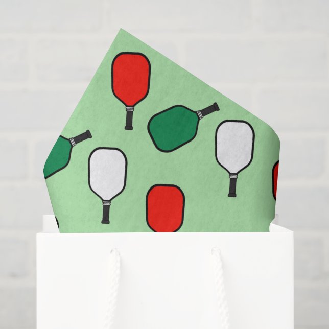 Papel De Seda Navidad de Pickleball (Bolsa de regalo)