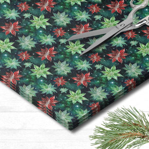 Papel De Seda Navidad de Poinsettia