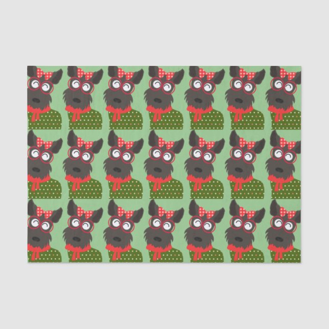 Papel De Seda Navidad de Terrier (Anverso)