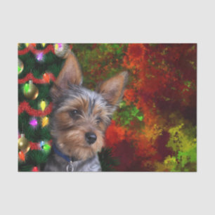 Papel De Seda Navidad de Yorkie