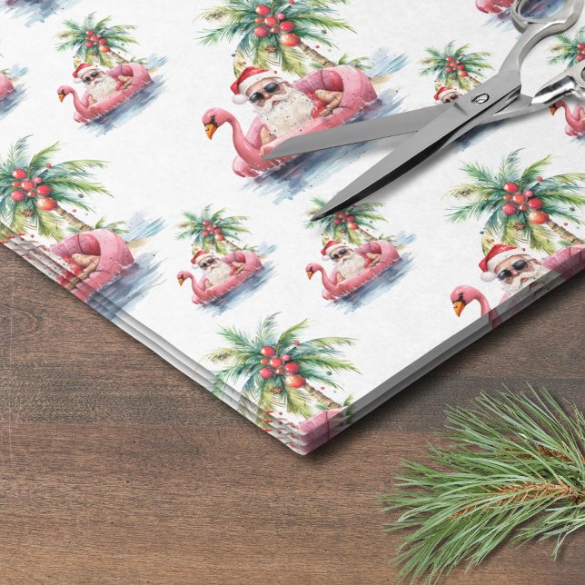 Papel De Seda Navidad en la playa Santa (Santa Beach Christmas Tissue Paper)