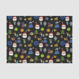 Papel De Seda Navidad festivo moderno de los ornamentos
