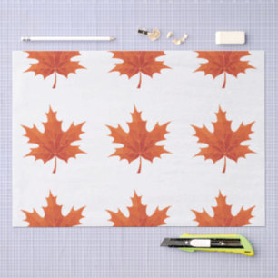 Papel De Seda Navidad Hoja Moderna Rojo Beige