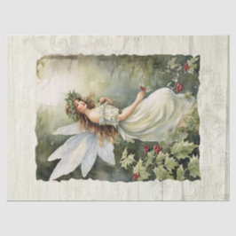 Papel De Seda Navidad Holly Fairy Pine Forest Rusn Barn Wood