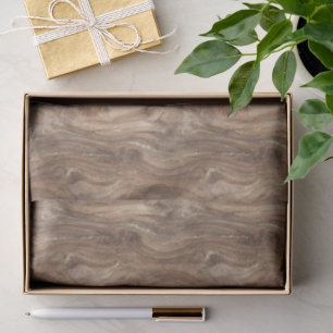 Papel De Seda Navidad Madera Falsa Dorada Marrón