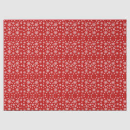 Papel De Seda Navidad Moderna de Copo de Nieve Rojo y Blanco