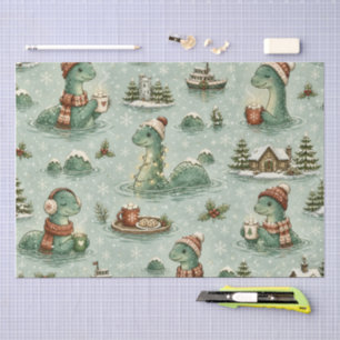 Papel De Seda Navidad Nessie Monstruo del Lago Ness Acogedores C