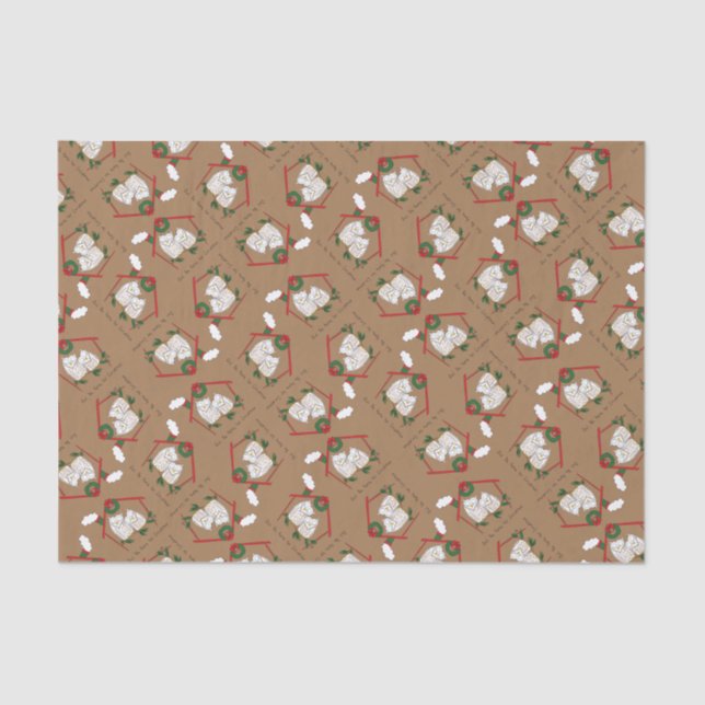 Papel De Seda Navidad Owl Be Home Cute (Anverso)