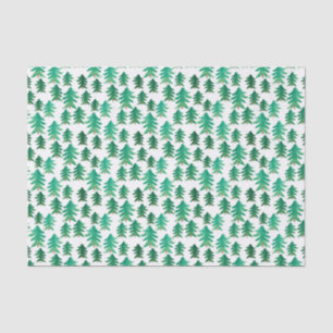 Papel De Seda Navidad   Patrón de árbol de Navidad corto
