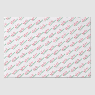 Papel De Seda Navidad personalizada de Feliz Verde y Rojo