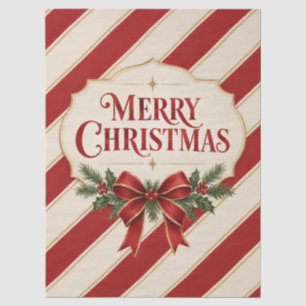 Papel De Seda Navidad rayada, estilo de saludo de Navidad