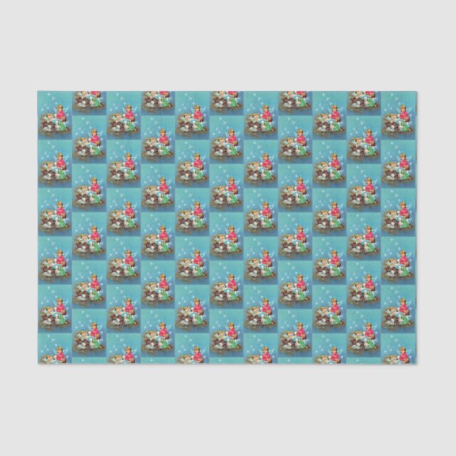 Papel De Seda Navidad retro vintage (Anverso)