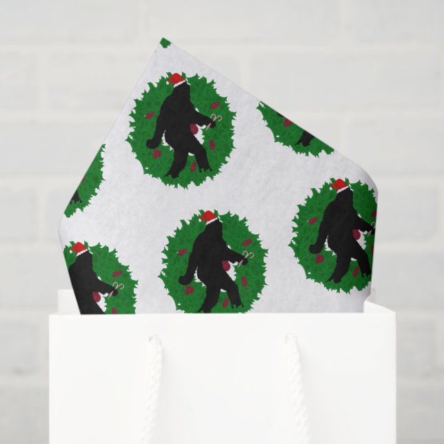 Papel De Seda Navidad Sasquacheando (Bolsa de regalo)