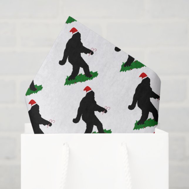 Papel De Seda Navidad Sasquacheando (Bolsa de regalo)