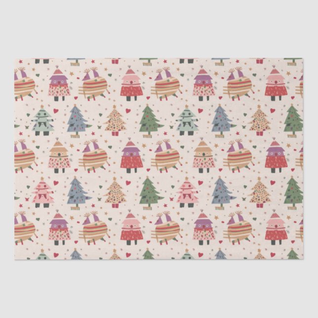 Papel De Seda Navidad única y caprichosa  (Anverso)