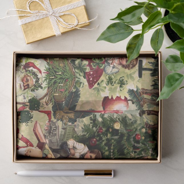 Papel De Seda Navidad Victoriana Carmesí (Regalo )